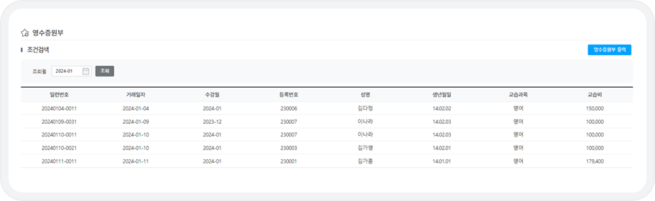 영수증원부